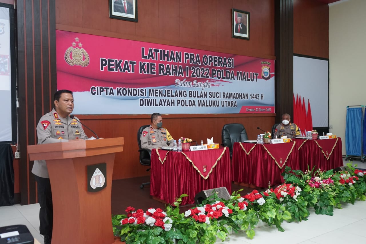 Photo of KAPOLDA MALUT PIMPIN LATIHAN PRA OPERASI PEKAT KIE RAHA 2022