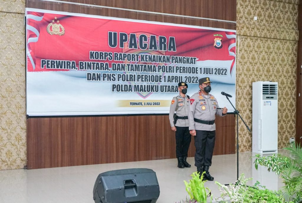 RATUSAN POLISI DI POLDA MALUT DAN POLDA JAJARAN NAIK PANGKAT